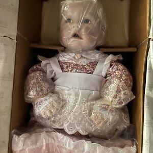 Adorable Pink and White Baby Doll for Halloween